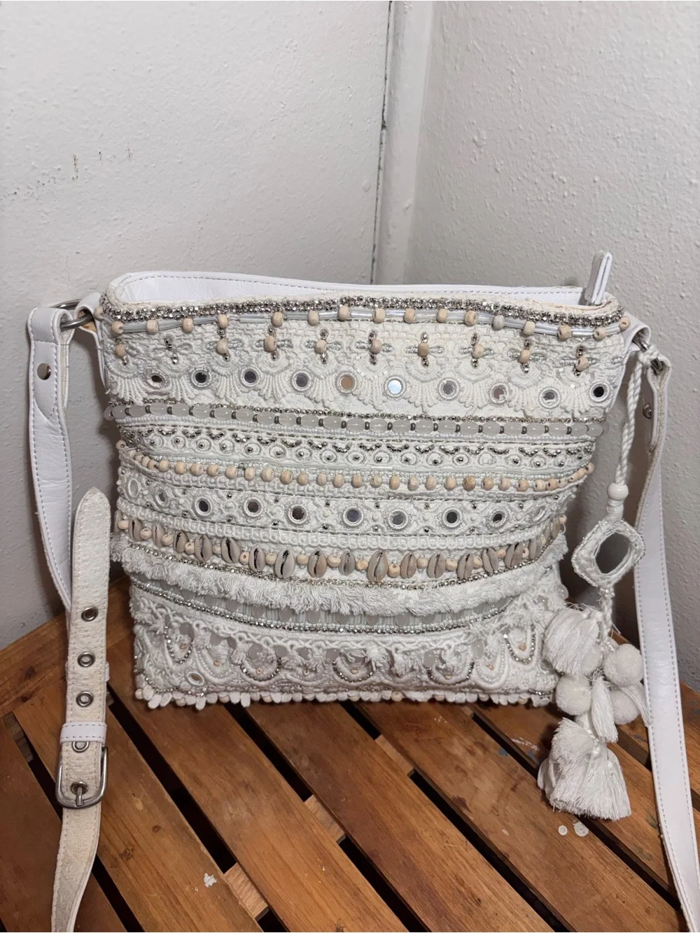 Chicos Seashell Inspired Crossbody Bag